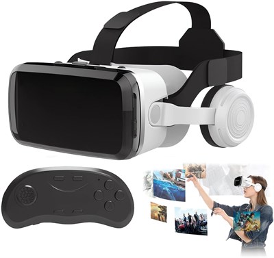 Игровая система виртуальной реальности SYOSI, VR-гарнитуры, подходящие для телефонов iPhone и Android (5–7 дюймов), беспроводные наушники, гарнитура виртуальной реальности для детей и взрослых, 3D VR-очки для просмотра фильмов и игр с доставкой по Душанбе 1000040312