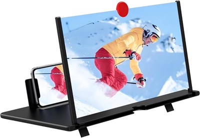 Увеличитель экрана 18 дюймов – 3D HD увеличитель экрана для мобильных телефонов, проектор для фильмов, видео и игр – складная подставка для мобильного телефона с усилителем экрана – поддерживает все смартфоны (черный, 18 дюймов) с доставкой по Душанбе, по 1000040324
