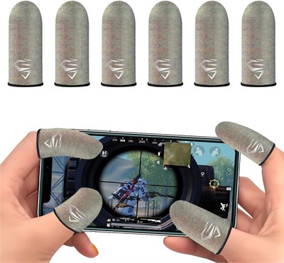 ZORBES 6 шт. Проводящие серебряные волоконные накладки на пальцы для игр (большой и указательный пальцы) с доставкой по Душанбе, по Худжанду, по Бохтару и по всему Таджикистану. 1000040361