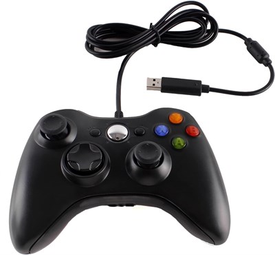 Проводной USB-геймпад Meriton для Microsoft Xbox 360 и Windows PC (черный) с доставкой по Душанбе, по Худжанду, по Бохтару и по всему Таджикистану. 1000040996
