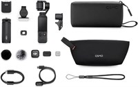 Комплект DJI Osmo Pocket 4 Creator Combo, карманный стабилизатор для видеоблогов, 1-дюймовая CMOS-матрица и 4K/240 кадров в секунду, 3-осевой 3-дюймовый зум без потери качества, встроенная память 107 ГБ, передатчик Mic 3, штатив Osmo Mini, версия для ОАЭ, 1000030041