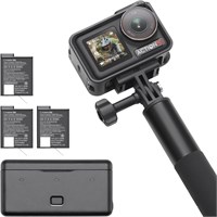DJI Osmo Action 5 Pro Adventure Combo, экшн-камера, 40-мегапиксельная камера, 4K/120 кадров в секунду, сенсор 1/1.3, два сенсорных OLED-экрана, встроенная память 47 ГБ, версия для ОАЭ, официальная гарантийная поддержка 1000030048
