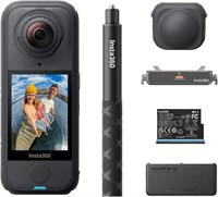 Комплект Insta360 X4 Air Essentials Bundle — легкая камера 8K 360 г (165 г), невидимая селфи-палка, сменные объективы, функция «сначала снимай, потом кадрируй», встроенная защита от ветра, стабилизация FlowState, приложение с поддержкой ИИ 1000030052