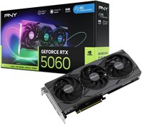Видеокарта PNY GEFORCE RTX™ 5060 8GB ARGB с тройным вентилятором, разгоном и поддержкой технологии DLSS 4 1000030658