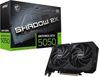 Графический ускоритель MSI Gaming RTX 5050 8G Shadow 2X OC имеет 8 ГБ памяти GDDR6 и 128-битную шину данных. Он обеспечивает высокую производительность благодаря частоте памяти 2617 МГц. Устройство оснащено тремя портами DisplayPort 2.1a, одним портом HDM 1000030659