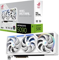 Геймерская видеокарта ASUS ROG Astral GeForce RTX 5090 с белым охлаждением, 32 ГБ памяти GDDR7, четырьмя вентиляторами, поддержкой NVIDIA DLSS 4, конструкцией 3.8-слотового дизайна, интерфейсом PCIe 5.0, тремя портами DP 2.1b, двумя портами HDMI 2.1b. (Мо 1000030678