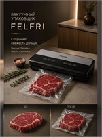 Упаковщик для продуктов с вакуумом и резаком FVP-004 представляет собой мощное устройство с вакуумным насосом мощностью 120 Вт и давлением 75 КПА. Он оснащен функцией стерилизации шва UV-C, имеет 5 режимов работы и возможность ручного контроля 1000031524