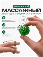 Медицинский массажер с шипами и двумя металлическими кольцами - это массажный шарик Су-Джок 1000038536