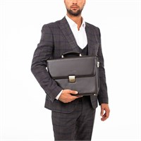 Мужской портфель LAKESTONE из натуральной кожи - стильная и практичная сумка через плечо для деловых документов формата A4 1000039666