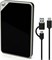 Внешний портативный жесткий диск ModusTech 500 ГБ из акрила, USB-C/USB 3.1 — зеркальная поверхность, высокоскоростной HDD, UASP, совместим с ПК, Mac, ноутбуками, PS4, Xbox, iPhone, Smart TV (черный) 1000029998