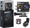 Экшн-камера AKASO Brave 4 4K30fps 20MP WiFi с EIS Ultra HD, водонепроницаемая (до 30 метров), с дистанционным управлением, 5-кратным зумом, 2 батареями и комплектом аксессуаров 1000030116