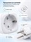 Умная розетка подключения к WiFi сети Smart BY, совместимая с Tuya и Алисой, с возможностью подключения к напряжению от 110 до 240 вольт и током до 10 ампер, работающая на частоте 50/60 герц, выполнена в белом цвете 1000032282