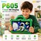 Планшет P605 7 дюймов, Android 15, 6 ГБ ОЗУ, 256 ГБ ПЗУ, HD-дисплей 1024x600, аккумулятор 3000 мАч, двойная камера, Wi-Fi 5G, противоударный чехол из EVA-материала с ручкой и 3D-изображением космонавта — зеленый 1000033012