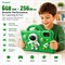 Планшет P605 7 дюймов, Android 15, 6 ГБ ОЗУ, 256 ГБ ПЗУ, HD-дисплей 1024x600, аккумулятор 3000 мАч, двойная камера, Wi-Fi 5G, противоударный чехол из EVA-материала с ручкой и 3D-изображением космонавта — зеленый 1000033012