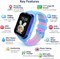 Детские смарт-часы для обеспечения безопасности детей, 4G, GPS, видеозвонки, кнопка SOS, водонепроницаемость IP67, дисплей Benco Genius K1 1,7 дюйма – синий + бесплатный пенал 1000034126
