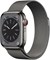 Apple Watch Series 8 (GPS+Cellular 41 мм) — смарт-часы, корпус из нержавеющей стали графитового цвета с миланским браслетом графитового цвета. Фитнес-трекер, приложения для измерения уровня кислорода в крови и ЭКГ, водонепроницаемые 1000034280