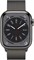 Apple Watch Series 8 (GPS+Cellular 41 мм) — смарт-часы, корпус из нержавеющей стали графитового цвета с миланским браслетом графитового цвета. Фитнес-трекер, приложения для измерения уровня кислорода в крови и ЭКГ, водонепроницаемые 1000034280