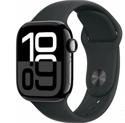 Умные часы Apple Watch Series 10, 42mm, Jet Black, Sport Band S/M 10352 - фото 12356