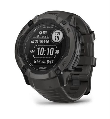 Garmin Умные смарт часы Instinct 2X Solar Graphite, 51 mm с технологией солнечной зарядки, часы для спорта с пульсометром, с GPS мужские для бега, плавания, велоспорта 10361 - фото 12383