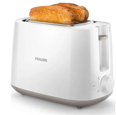 Philips Тостер Daily Collection HD2581/00 830 Вт тостов - 2, белый 10373 - фото 12419