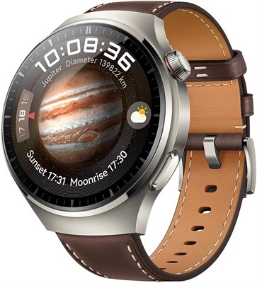 Умные часы HUAWEI Watch 4 Pro, сферическое сапфировое стекло, краткий обзор здоровья, мобильные звонки через eSIM, новые кольца активности, срок службы батареи 21 день, анализ ЭКГ, совместимость с Andriod и iOS, коричневый цвет 1000110 - фото 494114