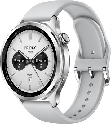 Xiaomi Watch S4 Silver |Умные часы| 1,43-дюймовый AMOLED-дисплей, длительное время автономной работы, вызовы по Bluetooth, шумоподавление, расширенные функции определения состояния здоровья, срок службы батареи 15 дней 1000112 - фото 494124