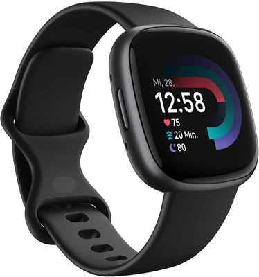 Умные часы Fitbit Versa 4 Fitness со встроенным GPS и временем автономной работы до 6 дней, совместимые с Android и iOS. - Черный/Графит 1000129 - фото 494205