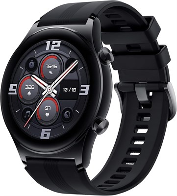 Умные часы HONOR Watch GS 3 с сенсорным экраном AMOLED диагональю 1,43 дюйма, датчиками сердечного ритма, сна и уровня кислорода в крови, двойным GPS, вызовами по Bluetooth, сроком службы 14 дней, более 100 различными спортивными режимами, темно-черным цв 1000132 - фото 494220
