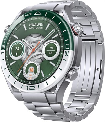 Умные часы HUAWEI WATCH Ultimate, сенсорный дисплей LTPO AMOLED с диагональю 1,5 дюйма, жидкий металл на основе циркония, мониторинг состояния здоровья, режим поля для гольфа, водонепроницаемость 100 м, срок службы батареи 2 недели, зеленый цвет 1000146 - фото 494290