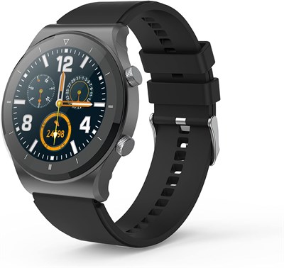 Умные часы Pebble Revo, сенсорный HD-экран 1,3 дюйма (3,3 см), звонки по Bluetooth, умные часы с подвижным пользовательским интерфейсом и технологией двух кнопок, Spo2, мониторинг сердечного ритма и температуры (черный), (угольно-черный PFB13) 1000153 - фото 494320