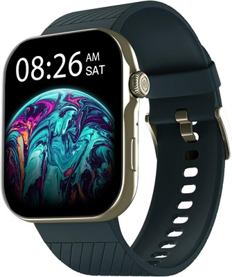 Умные часы Noise ColorFit Ultra 3 с Bluetooth-вызовами, самым большим 1,96-дюймовым AMOLED-дисплеем, металлическим корпусом премиум-класса, пульсометром, трекером активности, управлением жестами и силиконовым ремешком (бирюзово-синий) 1000156 - фото 494335