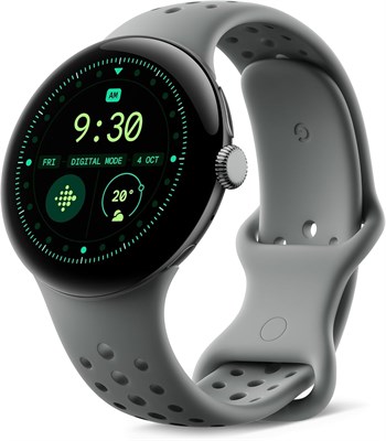 Google Pixel Watch 3 (45 мм) — умные часы на базе Android с отслеживанием сердечного ритма, расширенными возможностями бега от Fitbit, аналитическими данными о фитнесе, аккумулятором, обеспечивающим работу в течение 24 часов — алюминиевый корпус матового  1000175 - фото 494430