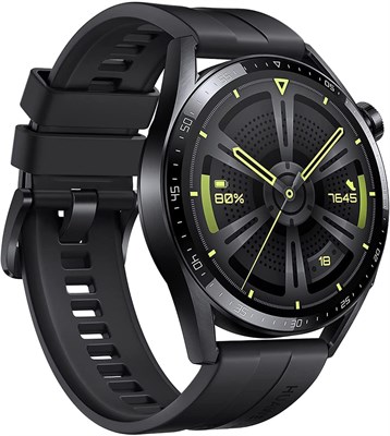 Умные часы HUAWEI WATCH GT 3, 46 мм, длительное время автономной работы, мониторинг SpO2 в течение всего дня, вызовы по Bluetooth, черный 1000210 - фото 494597