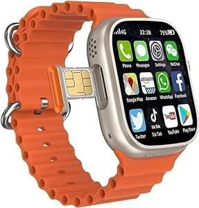 Умные часы Mobicom 4G Ultra, серебристый, 2,2-дюймовый HD-дисплей, 4/64 ГБ, GPS, водонепроницаемость, телефонный звонок, приложения для социальных сетей 1000218 - фото 494636