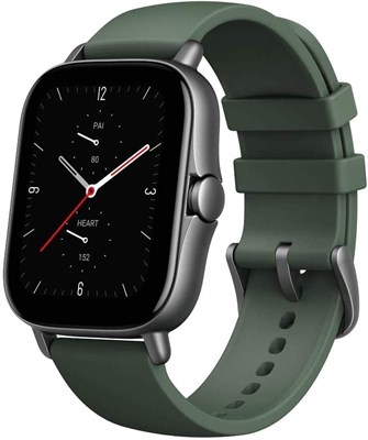 Умные часы AMAZFIT GTS 2e с 24-часовым монитором сердечного ритма, монитором сна, стресса и SpO2, спортивными часами с трекером активности и 90 спортивными режимами, временем автономной работы 14 дней, цвет зеленый мох 1000221 - фото 494648