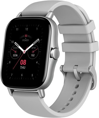 Умные часы Amazfit GTS 2 со встроенной Alexa, 1,65-дюймовый AMOLED-дисплей, встроенный GPS, 3 ГБ музыкальной памяти, 7 дней автономной работы, телефонные звонки по Bluetooth, 12 спортивных режимов, отслеживание состояния здоровья, водонепроницаемость, сер 1000234 - фото 494708