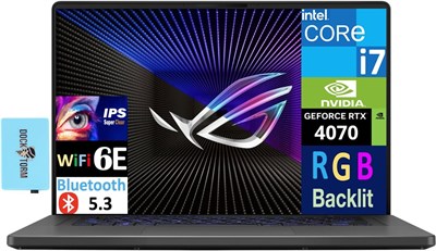 ASUS ROG Zephyrus G16 Gaming Laptop 16.0" 165Hz IPS WUXGA Display (Intel i7-13620H, GeForce RTX 4070 8GB, 48GB DDR4, 2TB PCIe SSD, RGB KB, Thunderbolt 4, WiFi 6E, Win 11 Pro) w/DKZ USB Port Expander 1001053 - фото 495744