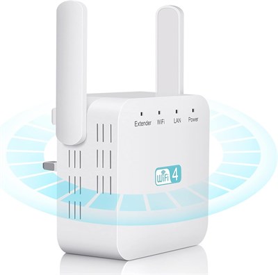 NALACAL WiFi Extender Booster, WiFi Booster, WiFi Extender, расширитель диапазона 300 Мбит/с, 2,4 ГГц, усилитель беспроводного Интернета, с портом WAN/LAN, 2 антенны, простая настройка, британская вилка, A(WHX)2, для дома, офиса 1003124 - фото 497406