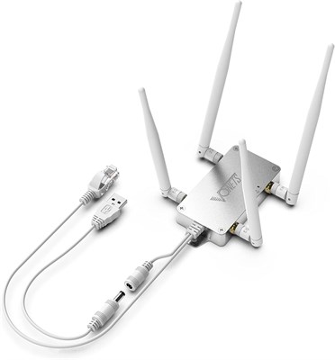 VONETS AC1200 Двухдиапазонный мини-беспроводной мост Ethernet/Wi-Fi повторитель/маршрутизатор Ethernet RJ45-Wi-Fi адаптер с 4 внешними антеннами Подходит для роботов-регистраторов PS3 Сетевое устройство VBG1200 1003304 - фото 498208