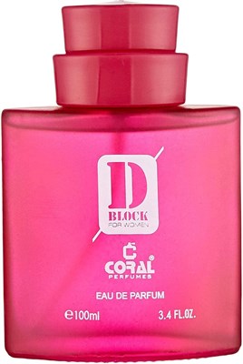 Coral D Block Розовый парфюм для женщин - 100 мл | Парфюмированная вода | Женственный цветочно-цитрусовый аромат с ягодами, жасмином, розой, амброй и мускусом | Стойкий универсальный аромат для повседневной элегантности 1004407 - фото 500279