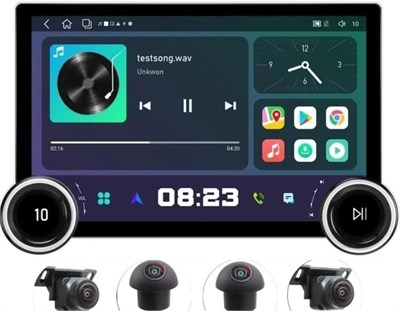 VIEREX Diamond 2K 11,8-дюймовый автомобильный экран Android Поддержка Apple Carplay Android Auto Wireless Подходит для 9-дюймовой 10-дюймовой рамы Android 4 ГБ ОЗУ Быстрый интерфейс Быстрая загрузка Камера 360D в комплекте с программой 4282466248 - фото 501111