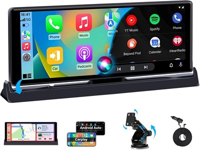 Экран Apple Carplay для автомобиля Уникальный кронштейн 10-дюймовый IPS Wireless Car Play и Android Auto Screen с навигационной зеркальной связью Видео Bluetooth/FM/AUX Воспроизведение музыки Голосовое управление Googel/Siri 1046921456 - фото 501227