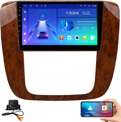 Автомобильная стереосистема Android для GMC Yukon Tahoe Suburban 2007-2012 Chevrolet Silverado 2010-2013, 9-дюймовый MirrorLink WiFi BT, сенсорный экран IPS с камерой AHD в комплекте (4 + 64G с Apple Carplay) 1996664595 - фото 501392