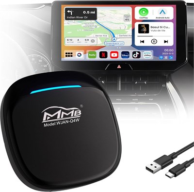 MMB Magic Box 4.0 Wireless CarPlay и Android Auto, новинка 2024 г., 8+128 ГБ, 8-ядерный процессор, Android 13, QCM 6125, встроенный HDMI, GPS-навигация, поддержка мультимедийного видео/NetfIix/YouTube/Tiktok Play Store 3800620914 - фото 501407