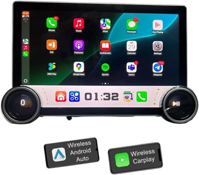 11,8-дюймовый автомобильный монитор с ромбовидным разрешением 2K, Android, CarPlay и двойным регулятором управления — сенсорный экран высокого разрешения для более комфортного вождения (4+64 ГБ) 1467605815 - фото 501412
