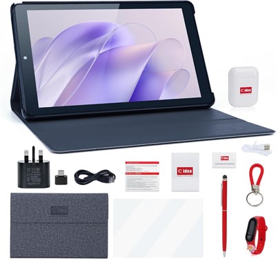 Планшет C idea 9 дюймов, 8 ГБ + 512 ГБ, Wi-Fi 5G LTE, планшет Android 12 с возможностью расширения, 512 ГБ TF, двойная камера 5 МП + 8 МП с чехлом, планшет для взрослых и подростков, CM915 (серый) 1000000014 - фото 501582