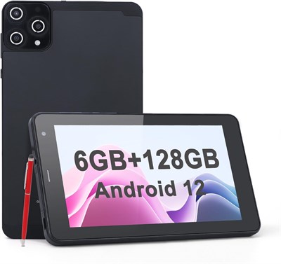 Планшет C idea Android 7 дюймов, планшет Android 12, четырехъядерный процессор, 6 ГБ ОЗУ, 128 ГБ ПЗУ, 512 ГБ расширения, двойная камера, мини-экран TF, сертифицированный планшет Google с Wi-Fi, Bluetooth, чехол, стилус CM515 (черный) 1000000052 - фото 501748