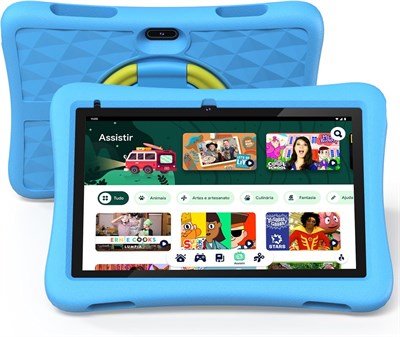 Детский планшет Plimpton, Android 14, 10 дюймов, Google Kids Space, 2 ГБ ОЗУ/64 ГБ встроенной памяти, 4 ядра, аккумулятор 6000 мАч, родительский контроль, Wi-Fi, планшет PlimPad (синий) 1000000111 - фото 502013