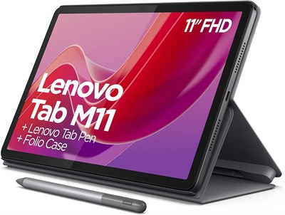 Планшет Lenovo Tab M11 11 дюймов MediaTek Helio G88 8 ГБ ОЗУ 128 ГБ с возможностью расширения до 1 ТБ 4 динамика Wi-Fi Bluetooth Android 13 Moon Grey с чехлом и стилусом 1000000116 - фото 502033
