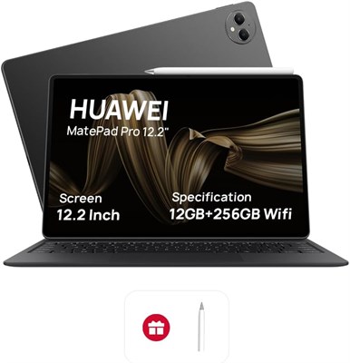 Планшет HUAWEI MatePad Pro 12,2 дюйма, полноэкранный OLED-дисплей с частотой 144 Гц, большой аккумулятор, функция Super Charge, Wi-Fi, 12 ГБ+256 ГБ, клавиатура HUAWEI Glide, профессиональное приложение GoPaint, M-Pencil, черный 1000000127 - фото 502084